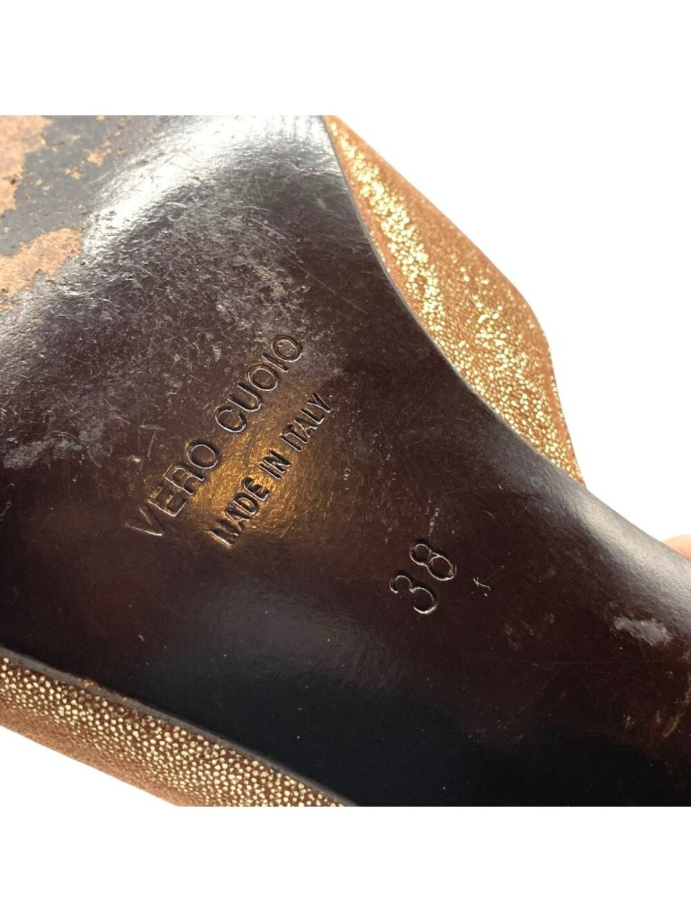 Les Tropeziennes Mules 38 8 Metallic Shimmer Y2K Coquette Made in Italy Corpcore - Picture 9 of 10